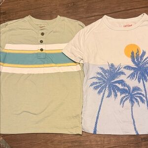 Cat & Jack White & Blue Palm Print Kids T-Shirt